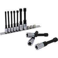Metric Hex Socket Bit Set with Reduced Shank, 10 Pieces, 1/4"/3/8" Drive Size Toolneeds Inc.