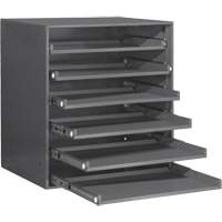 Compartment Box Cabinet, Steel, 6 Slots, 20-5/16" W x 15-15/16" D x 21-7/8" H, Grey Toolneeds Inc.