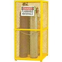 Gas Cylinder Storage Cabinet, 9 Cylinder Capacity, 30" W x 30" D x 71-3/4" H, Yellow Toolneeds Inc.