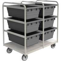 Mobile Tub Rack, Double-sided, 6 bins, 26" W x 36" D x 42" H Toolneeds Inc.