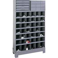 Modular Small Parts Storage Unit, Steel, 13 Drawers, 33-3/4" x 12-1/4" x 59", Grey Toolneeds Inc.