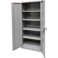Storage Cabinet, Steel, 4 Shelves, 66" H x 30" W x 15" D, Grey Toolneeds Inc.