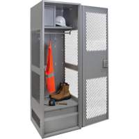 Gear Locker with Door, Steel, 24" W x 24" D x 72" H, Grey Toolneeds Inc.