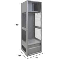 Casier pour &eacute;quipement, Acier, 24" la x 18" p x 72" h, Gris Toolneeds Inc.