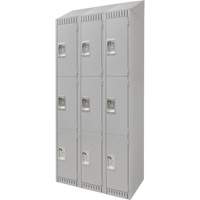 Casiers, 3 niveaux, Bloc de 3, 36" x 18" x 82", Acier, Gris, D&eacute;mont&eacute; Toolneeds Inc.