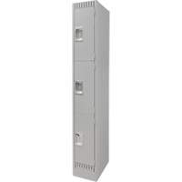 Casiers, 3 niveaux, 12" x 18" x 76", Acier, Gris, D&eacute;mont&eacute; Toolneeds Inc.
