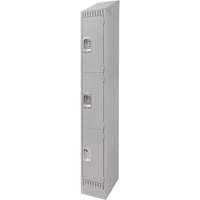 Casiers, 3 niveaux, 12" x 18" x 86", Acier, Gris, D&eacute;mont&eacute; Toolneeds Inc.