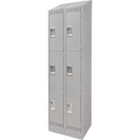 Casiers, 3 niveaux, Bloc de 2, 24" x 18" x 86", Acier, Gris, D&eacute;mont&eacute; Toolneeds Inc.