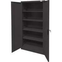 Armoire d'entreposage, Acier, 4 Tablettes, 78" h x 36" la x 24" P, Noir Toolneeds Inc.