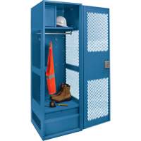 Gear Locker with Door, Steel, 24" W x 18" D x 72" H, Dark Blue Toolneeds Inc.
