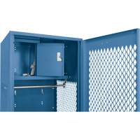 Gear Locker with Door, Steel, 24" W x 18" D x 72" H, Dark Blue Toolneeds Inc.