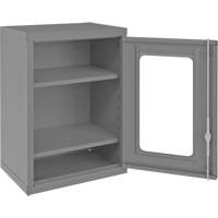 Armoire de rangement murale avec portes transparentes, 26-15/16" h x 18-1/8" la x 13-11/16" p, 2 tablettes, Acier, Gris Toolneeds Inc.
