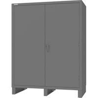 Cabinet with Recessed Doors, Steel, 4 Shelves, 78" H x 60" W x 30" D, Grey Toolneeds Inc.