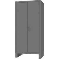 Cabinet with Hanging Bar & Standard Recessed Doors, Steel, 78" H x 36" W x 24" D, Grey Toolneeds Inc.