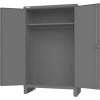 Cabinet with Hanging Bar & Standard Recessed Doors, Steel, 78" H x 48" W x 24" D, Grey Toolneeds Inc.