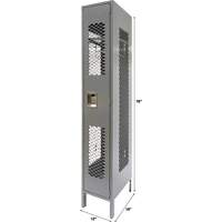 Casiers ventil&eacute;s, 12" x 18" x 78", Acier, Gris, D&eacute;mont&eacute;, Perfor&eacute; Toolneeds Inc.