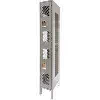 Casiers ventil&eacute;s, 2 niveaux, 12" x 18" x 78", Acier, Gris, D&eacute;mont&eacute;, Perfor&eacute; Toolneeds Inc.