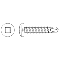 Self Drill Pan Head Screws, #8 x 1" L, Zinc Plated Toolneeds Inc.