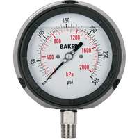 Pressure Gauge, 4-1/2" , 0 - 15 psi/0 - 100 kPa, Bottom Mount, Liquid Filled Analogue Toolneeds Inc.