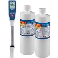 Long Stem pH Meter & 4pH/7pH Buffer Solution Kit Toolneeds Inc.