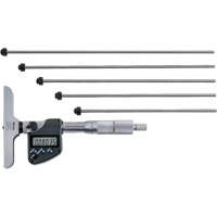 Digital Depth Micrometer with Interchangeable Rod, 0" - 12" (0 mm - 304.8 mm) Range, 0.00005" (0.001 mm) Resolution Toolneeds Inc.