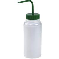 Wide-Mouth Polyethylene Wash Bottle with Green Polypropylene Cap Toolneeds Inc.