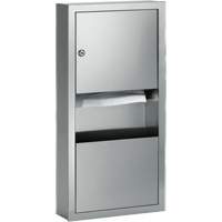 Combination Towel Dispenser with Waste Receptacle, Manual, 14" W x 4" D x 28" H Toolneeds Inc.