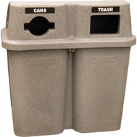 Contenants de recyclage Bullseye, Bord de rue, Plastique, 2 x 22 gal. US Toolneeds Inc.