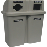 Contenants de recyclage Bullseye, Bord de rue, Plastique, 2 x 22 gal. US Toolneeds Inc.