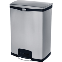 Slim Jim&reg; Waste Container, Stainless Steel, 24 US gal. Capacity Toolneeds Inc.