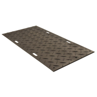 Medium-Duty Ground Protection, 4' x 8', High Density Polyethylene, Textured, Black Toolneeds Inc.