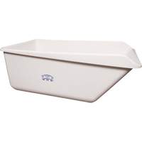 Angled Dump Tub, Plastic, White Toolneeds Inc.