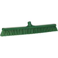 Combo Bristle Push Broom, Coarse/Fine Bristles, 24", Polyester, Green Toolneeds Inc.