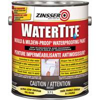Watertite&reg; Mold & Mildew-Proof Waterproofing Paint, White, Eggshell, 3.78 L, Gallon Toolneeds Inc.