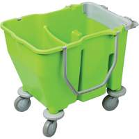 Double Mop Bucket with Wringer, 3.75 US Gal. (60 qt.) Capacity, Green Toolneeds Inc.