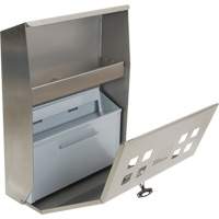 Smoking Receptacle, Wall-Mount, Stainless Steel, 1.6 Litres Capacity, 13-4/5" Height Toolneeds Inc.