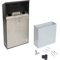 Cendrier, Montage mural, Acier inoxydable, Capacit&eacute; 1 Litre, Hauteur 11-4/5" Toolneeds Inc.