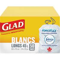Tall 45L Febreze Garbage Bags, Regular, 24" W x 28" L, White Toolneeds Inc.
