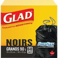 90L Garbage Bags, Regular, 30" W x 33" L, Black Toolneeds Inc.