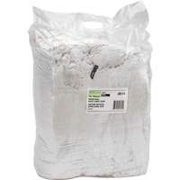 Recycled Material Wiping Rags, Cotton, White, 25 lbs. Toolneeds Inc.