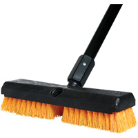 Cleaning Brush with Handle, 10" L, Polypropylene Bristles, Black/Red Toolneeds Inc.