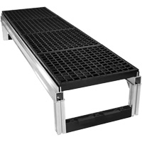 FOUNDATION Open Drainage Modular Aluminum Work Platform Kit, 18" W x 72" D, 400 lbs. Capacity, All-Welded Toolneeds Inc.