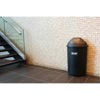 Bac &agrave; d&eacute;chets demi-rond avec couvercle, Poly&eacute;thyl&egrave;ne, 21 gal. US Toolneeds Inc.