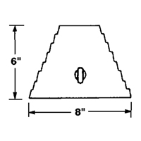Wheel Chock, 9" x 8" x 6", Black Toolneeds Inc.