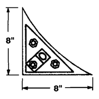 Wheel Chock, 8" x 8" x 8", Black Toolneeds Inc.