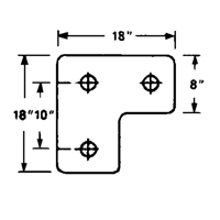 Molded Rubber Dock Guards, Rubber, 18" W x 4" D x 18" H Toolneeds Inc.