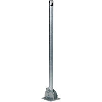Fold-Down Bollards, Steel, 42" H x 1-3/4" W, Silver Toolneeds Inc.