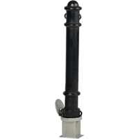 Removable Ornamental Bollards, Steel, 40" H x 4-1/2" W, Black Toolneeds Inc.