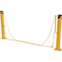 Dock Chain Barrier Bollard System, Steel, 42" H x 6-5/8" W, Yellow Toolneeds Inc.