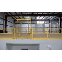 Mezzanine Safety Gate, 68-1/2" L x 42" H, 80-1/16" Raised, Yellow Toolneeds Inc.